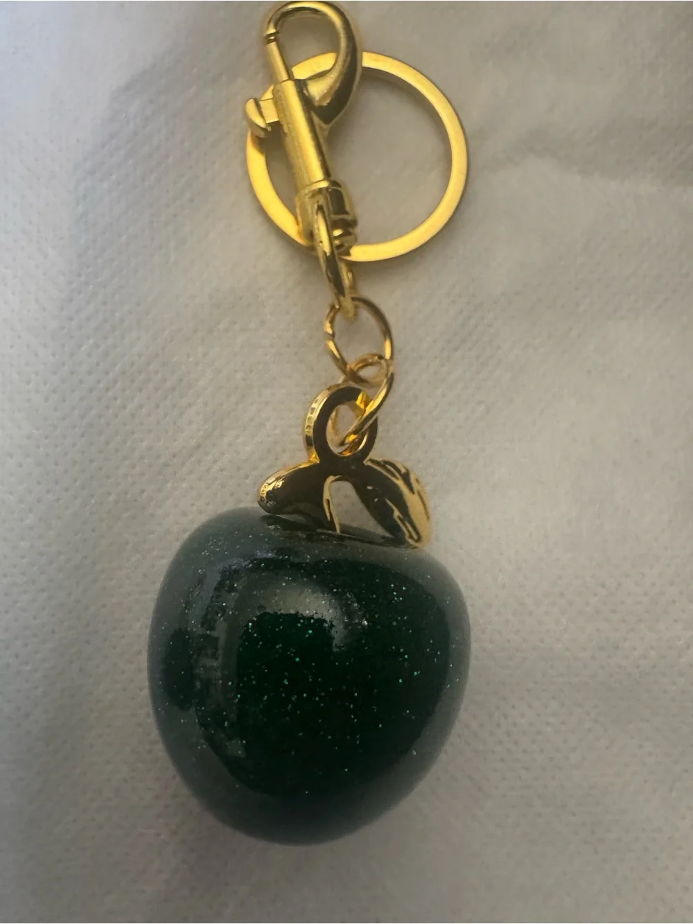 Apple Bag Charm Keychains - Assorted Colors ‼️PICK ONE‼️ (gold tone hardware)